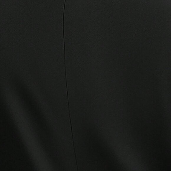 Black Casual Women's Solid Mock Neck Romper - Picture 3 of 7